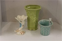 SELECTION OF POTTERY VASES