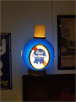 Vintage Pabst Blue Ribbon Light-Up Lamp Globe Sign