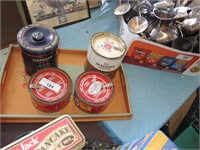 COLLECTION OF OLD TIN CONTAINERS