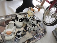 COW THEMED CONDIMENT SET