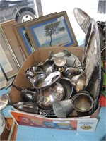 LOT OF OLD SILVERPLATE ITEMS