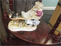 VICTORIAN GOAT CART FIGURINE