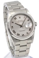 Rolex DateJust 36mm Silver  Roman Dial - Smooth Be