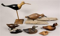 Collectible Wooden Carved Birds Decorations