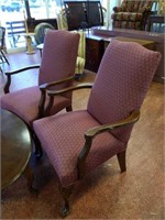 C5096 pair of cranberry  chairs