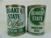 2 QUAKER STATE MOTOR OIL 1 U.S. QT. CANS