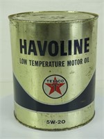 TEXACO HAVOLINE LOW TEMP. MOTOR OIL 1 U.S. GAL CAN