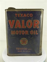 TEXACO VALOR MOTOR OIL 2 U.S. GAL. CAN