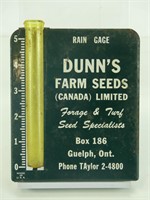 DUNN'S FARM SEEDS METAL RAIN GAGE