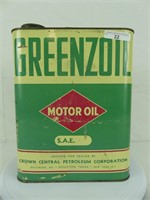 GREENZOIL MOTOR OIL 2 U.S. GAL. CAN