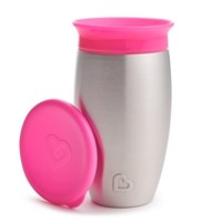 Munchkin Stainless Miracle Cup 1 Pack 10oz, Pink