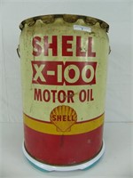 SHELL X-100 MOTOR OIL 5 IMP. GAL. PAIL