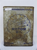 SILVER SHELL MOTOR OIL 2 U.S. GAL. CAN