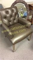 Maitland Smith Tacked and Leather Chair