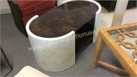 Century Burl and Stone Cocktail Table 
42W x 19T