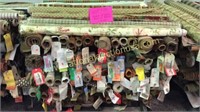 1 pallet misc rolls of fabric 1-10 yards each