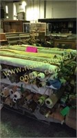 1 pallet misc rolls of fabric 1-10 yards each