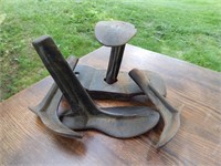 Antique Cast Iron Shoe Horn W/ Base