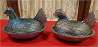 Indiana Glass Hen on nest covered dish (2)