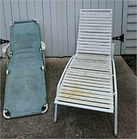 Two Outdoor Lounge Chairs
