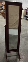 Jewelry armoire with mirror