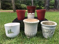 Group of 7 Outdoor Planters