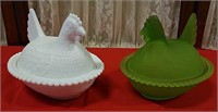 Indiana Glass Hen on a nest dishes (2)