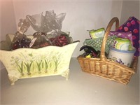 Awesome Hand Painted Metal Basket & More
