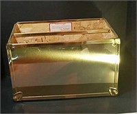 Brass Finished Magazine Rack by Deco Trunk Co.