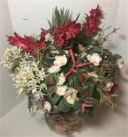 Shades of Red Floral Basket