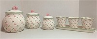 Sweet & Shabby Canisters, Flower Pots & Tray