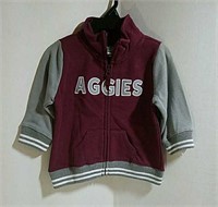 Texas A&M Zippered Sweater, Size 12-18M, NWT