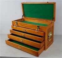 Wooden Machinist Tool Box 4 Drawer