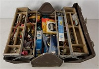 Vintage Kennedy Kits 1117-al Tacklebox W/ Fishing