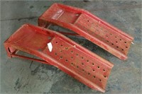 Pair Of Red Car Ramps