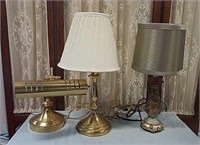 Desk lamp & lamps (3)