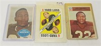 3 Football Cards 2 Jim Brown & 1 Bart Starr