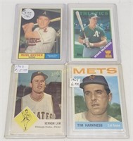 4 Vtg Baseball Cards McGwire Harkness Snyder Law
