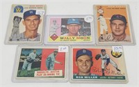 5 Vtg Baseball Cards Dick Kokos Miller Ross Moon