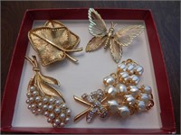Grouping of Vintage Signed Brooches