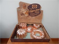 Vintage Copper-Tone Molds in Original Box