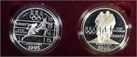 1995- Olympic Two-Coin Proof Set - Track & Cyclist