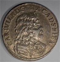 1675 SILVER 2/3 THALER ANHALT-ZERBST GERMANY