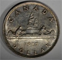 1952 SILVER CANADA DOLLAR  GEM BU