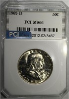 1962-D FRANKLIN HALF DOLLAR PCI SUPERB