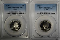 2 - 1976-S BICENTENNIAL QTRS PCGS PR69