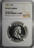 1961 FRANKLIN HALF DOLLAR NGC PF67