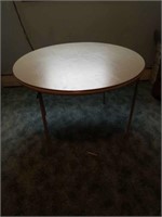 Metal Round Table w/ Cushioned Top