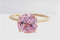 14K Rose Gold Chatham Sapphire Ring