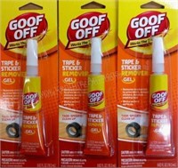 (3)Goof Off Tape & Sticker Remover Gels